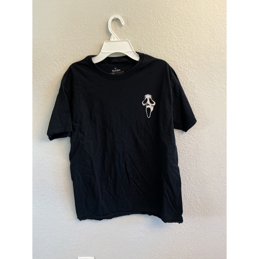 Ghost Face Slasher Racing Graphic T-Shirt Black Mens Size Medium Horror Movie